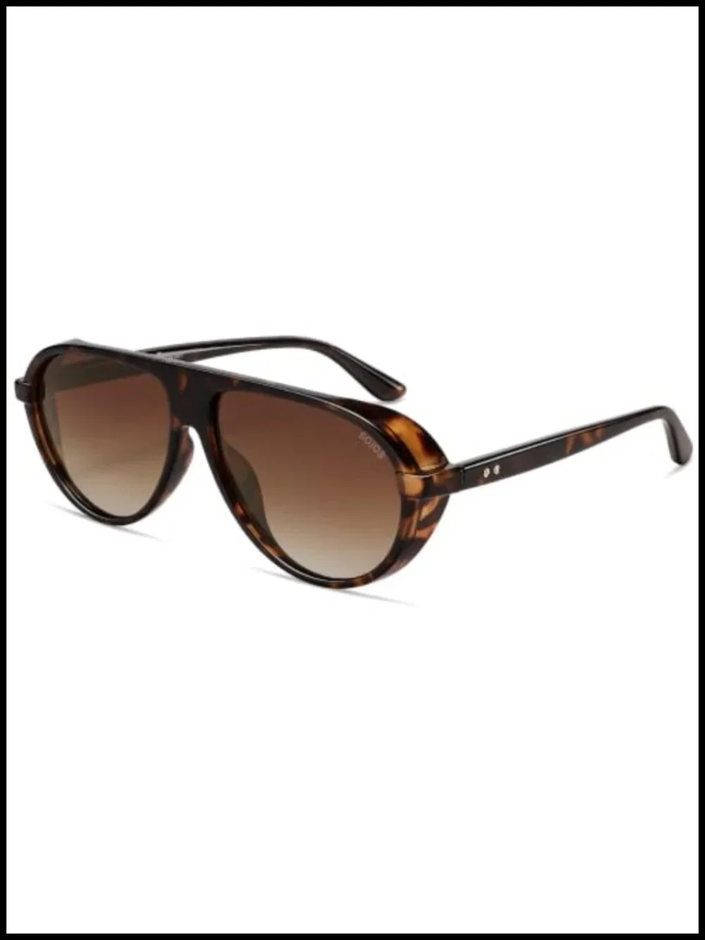 Retro Polarized Aviator Sunglasses Wrap Around UV400 TAC Lens